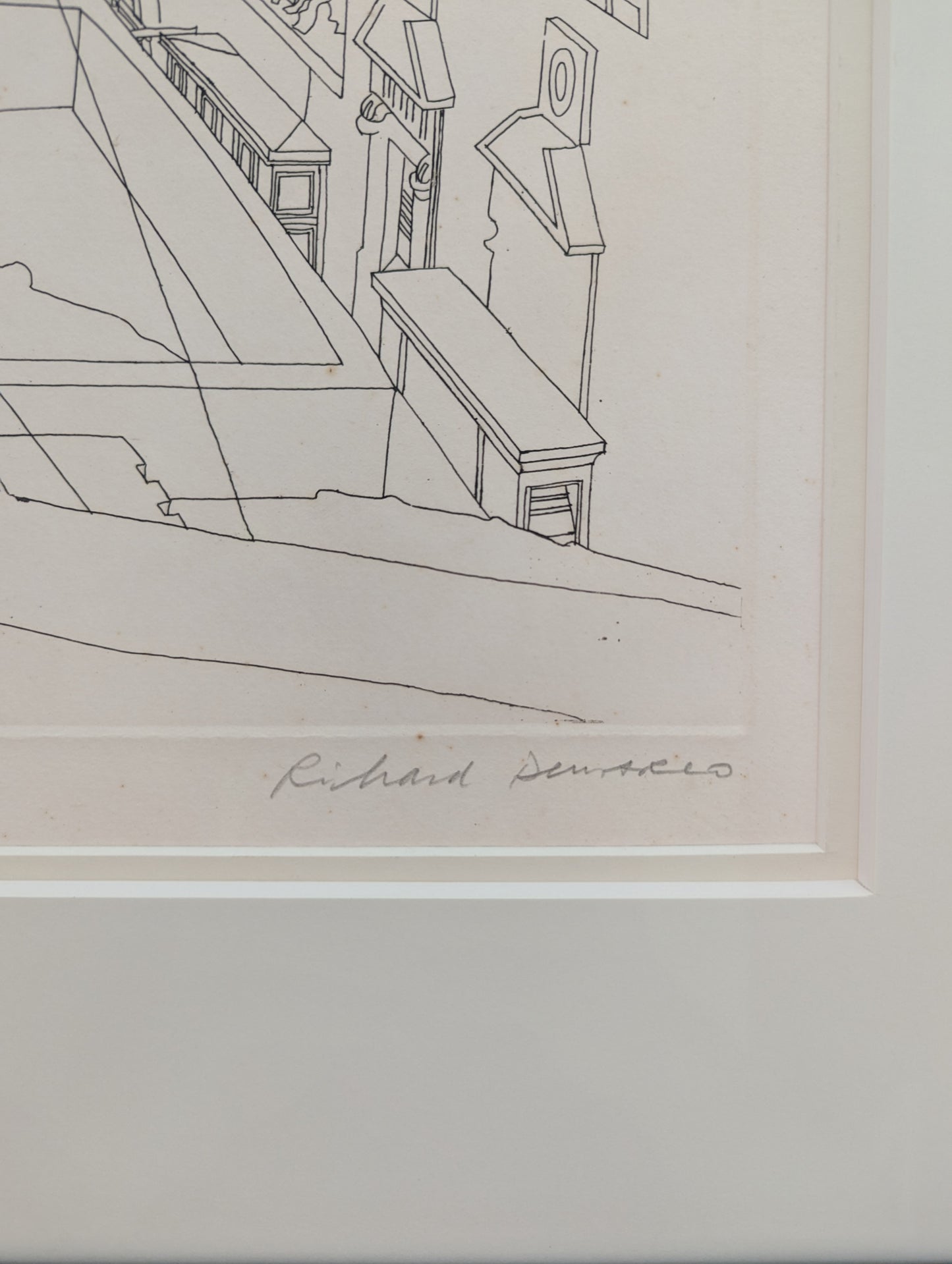 A very rare print ‘Senglea’ Malta signed by the renowned Richard Demarco (1930-) CBE, HRSA, 40/75