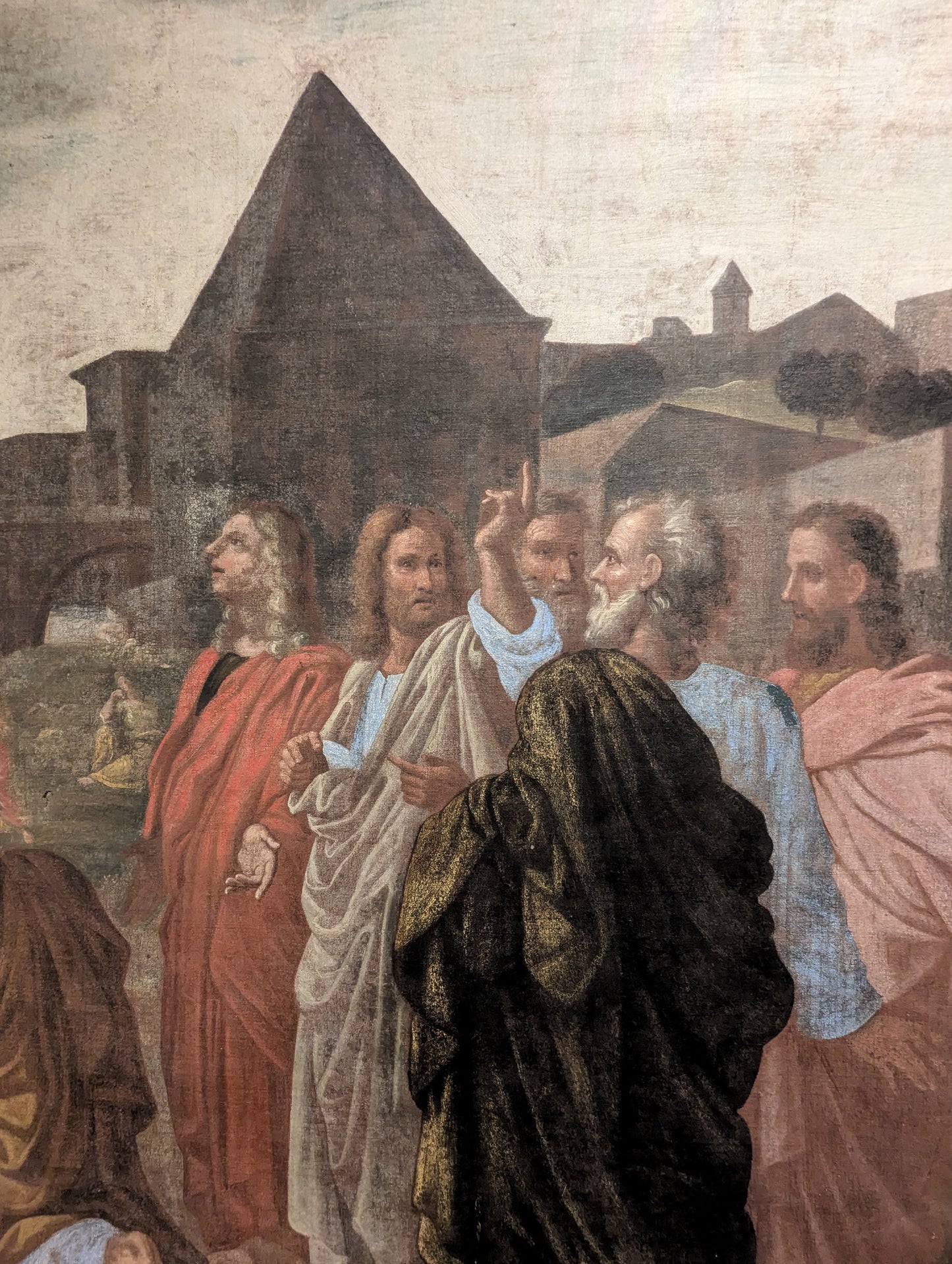 Large old Masters painting after Nicolas Poussin’s The Sacrament of Ordination exquisite gold frame