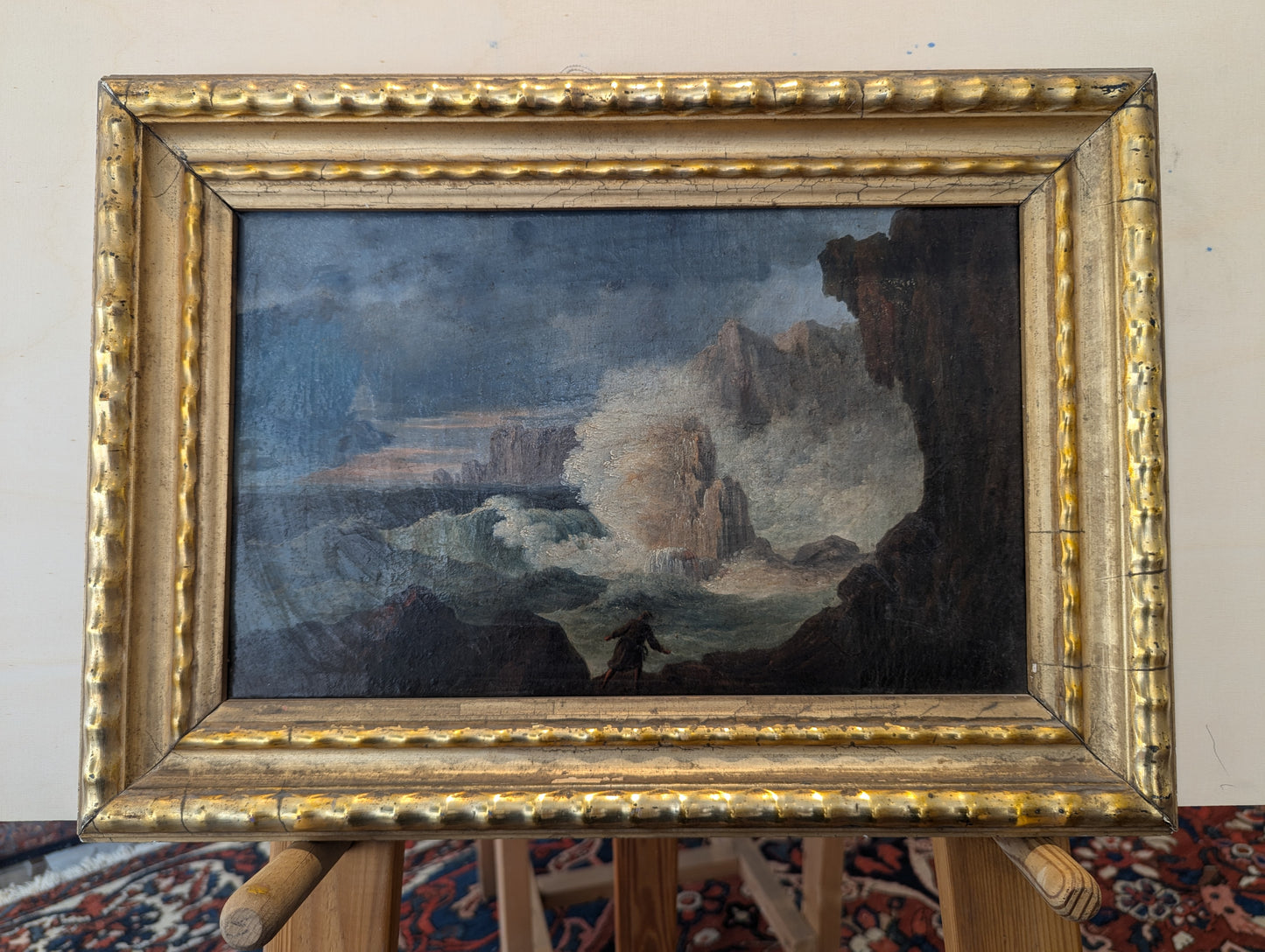 A Sublime Stormy Coastal Scene, Attr. to Giovanni Schranz (1794-1882)