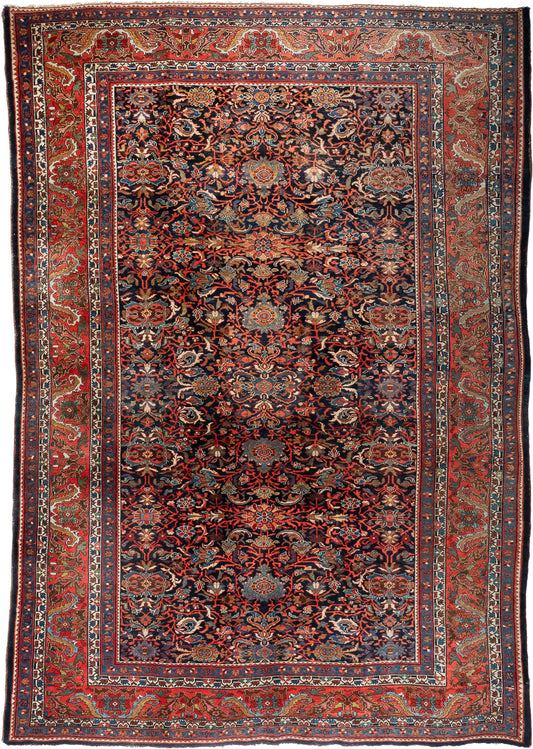 A large, elegant and striking Iranian Bidjar carpet c.1900