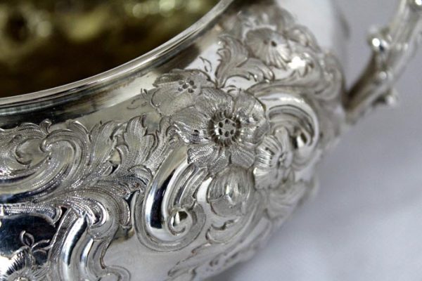 An impressive Four Piece Tea and Coffee Silver Service by renowned British silversmith, William Stroud