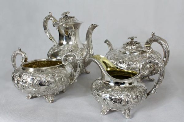 An impressive Four Piece Tea and Coffee Silver Service by renowned British silversmith, William Stroud