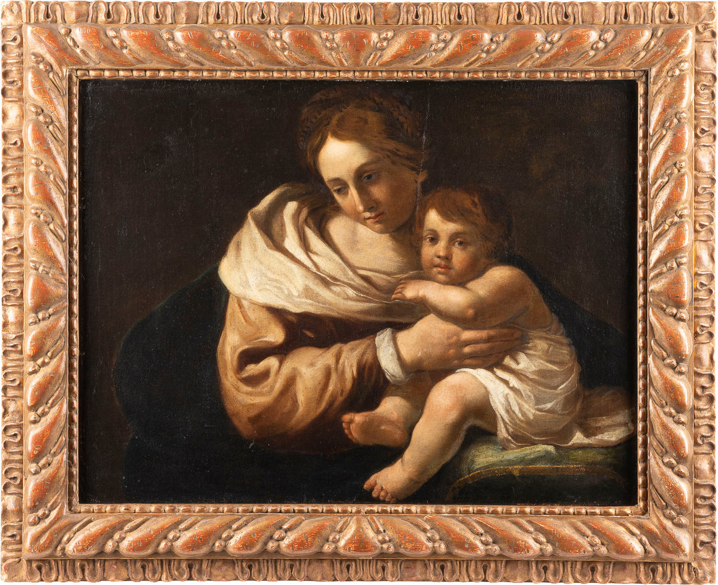 MADONNA AND CHILD, Giovanni Mannozzi (1592-1636) excellent provenance, wax seal, brilliant frame!