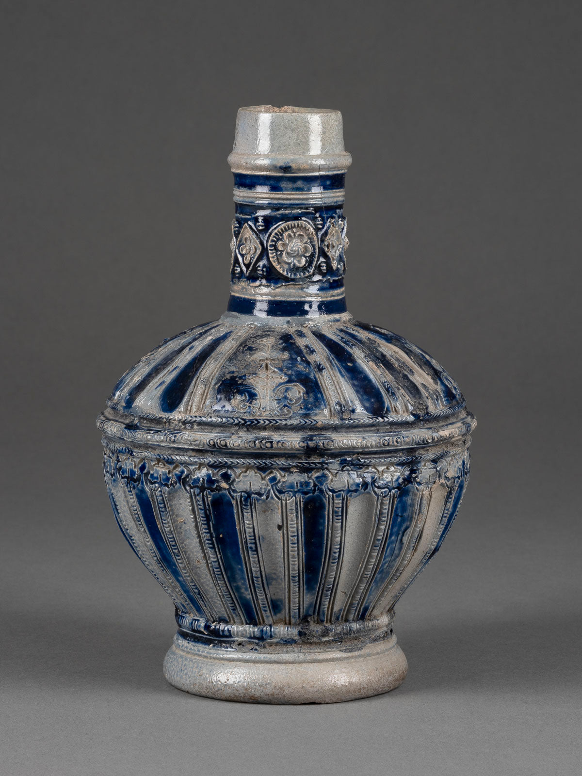 A lovely example of early Renaissance salt-glazed Raeren Stoneware c.1580