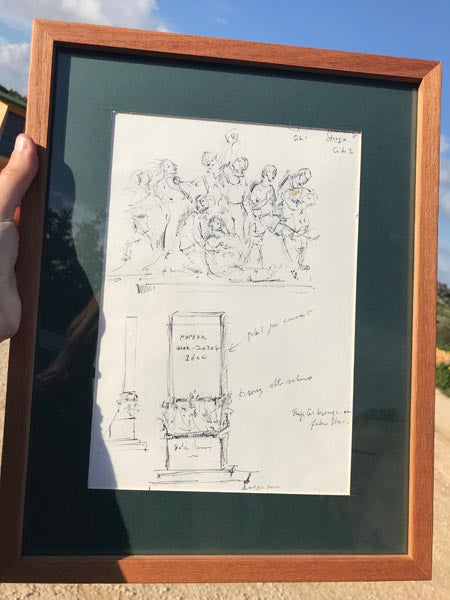 Anton Agius Sketch Public Sculpture 1933-2008 - Maltese Contemporary Drawing