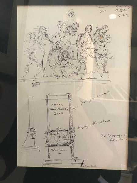 Anton Agius Sketch Public Sculpture 1933-2008 - Maltese Contemporary Drawing