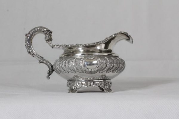 A fine Victorian English silver Creamer & Sugar Bowl made by Edward & John Barnard, 1826