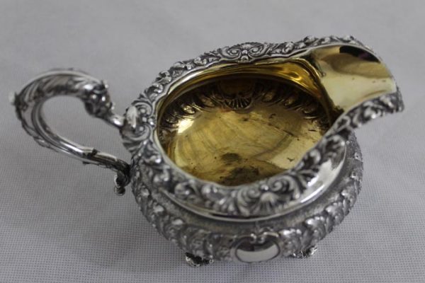 A fine Victorian English silver Creamer & Sugar Bowl made by Edward & John Barnard, 1826