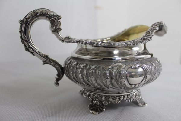 A fine Victorian English silver Creamer & Sugar Bowl made by Edward & John Barnard, 1826