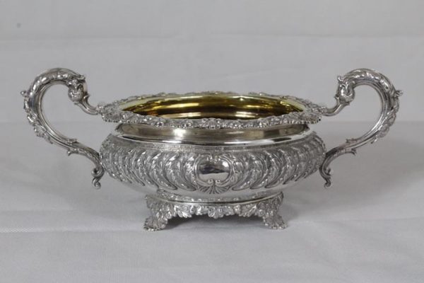 A fine Victorian English silver Creamer & Sugar Bowl made by Edward & John Barnard, 1826