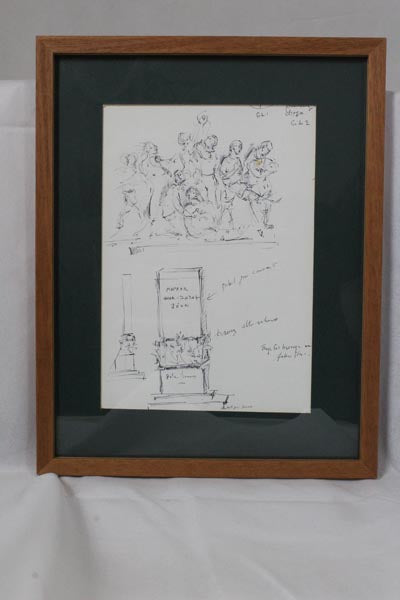 Anton Agius Sketch Public Sculpture 1933-2008 - Maltese Contemporary Drawing