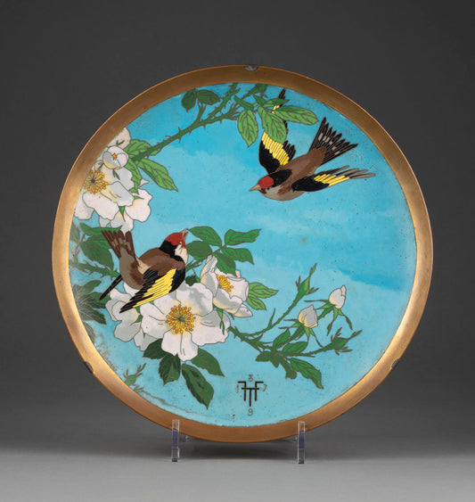 JAPONISM PLATE WITH GOLDFINCHES