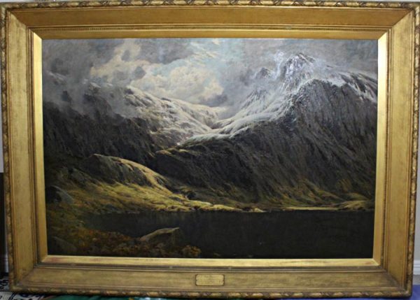 A Grand Victorian Masterpiece Portraying the Picturesque Llyn Idwal, Snowdonia, Isaac Cooke, RBA (1846–1922)