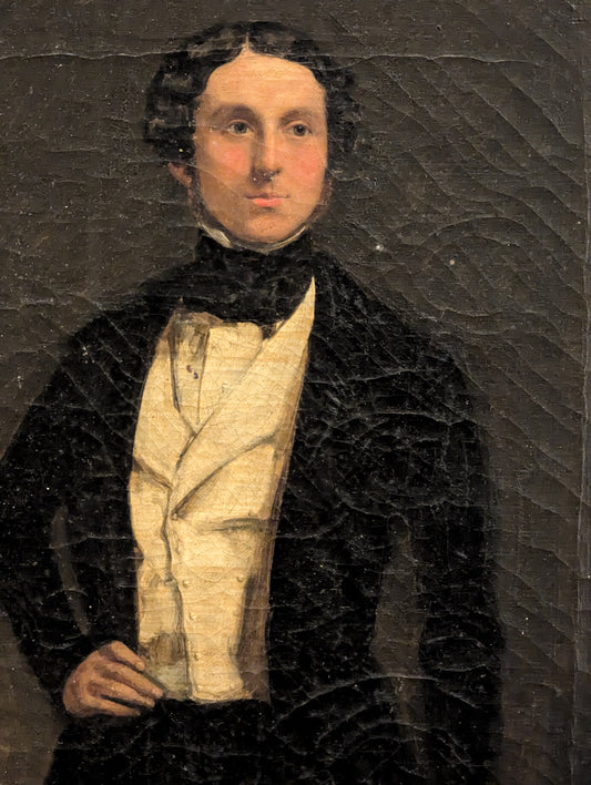 A fine 3/4 Portrait of a fashionable Gentleman wearing a Black Silk Stock, British School, 1810-1844