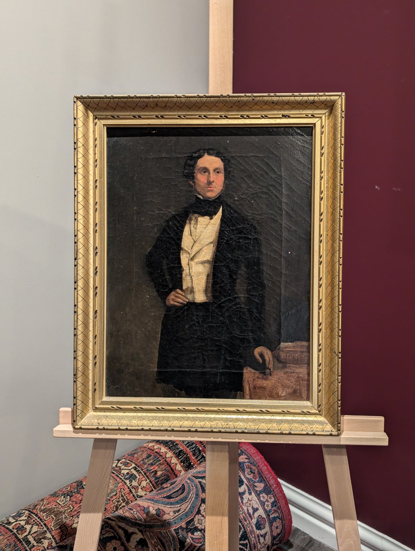 A fine 3/4 Portrait of a fashionable Gentleman wearing a Black Silk Stock, British School, 1810-1844