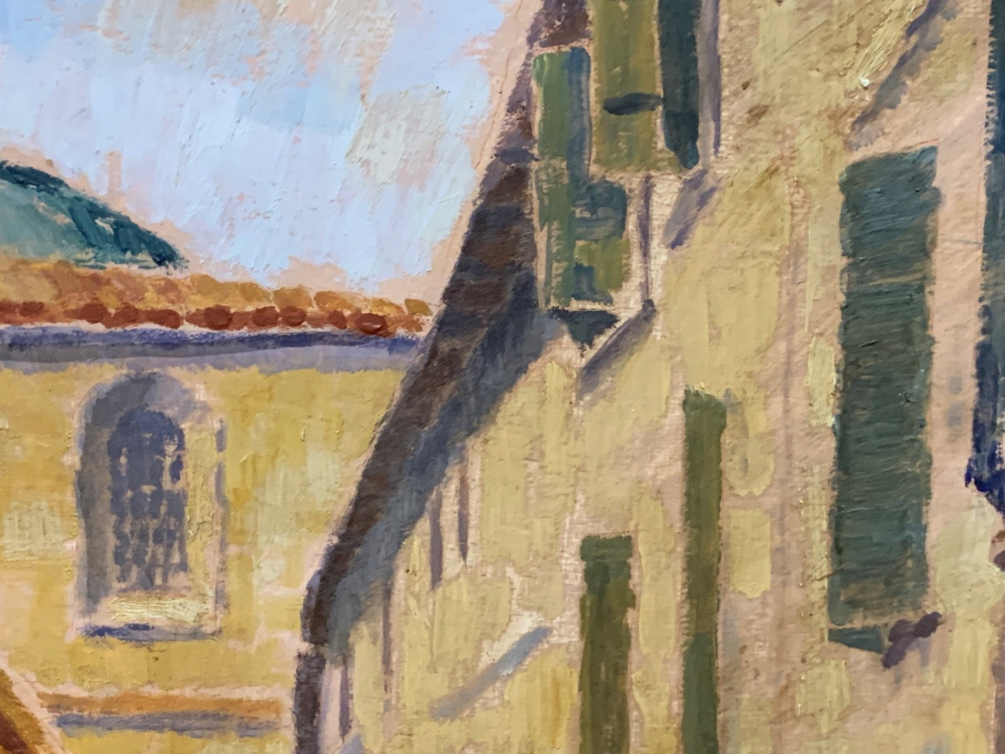 Double-Sided Panel: Street Portrait & Gozitan Landscape - Attributed to Oreste Pizio (Italian, 1879-1938)