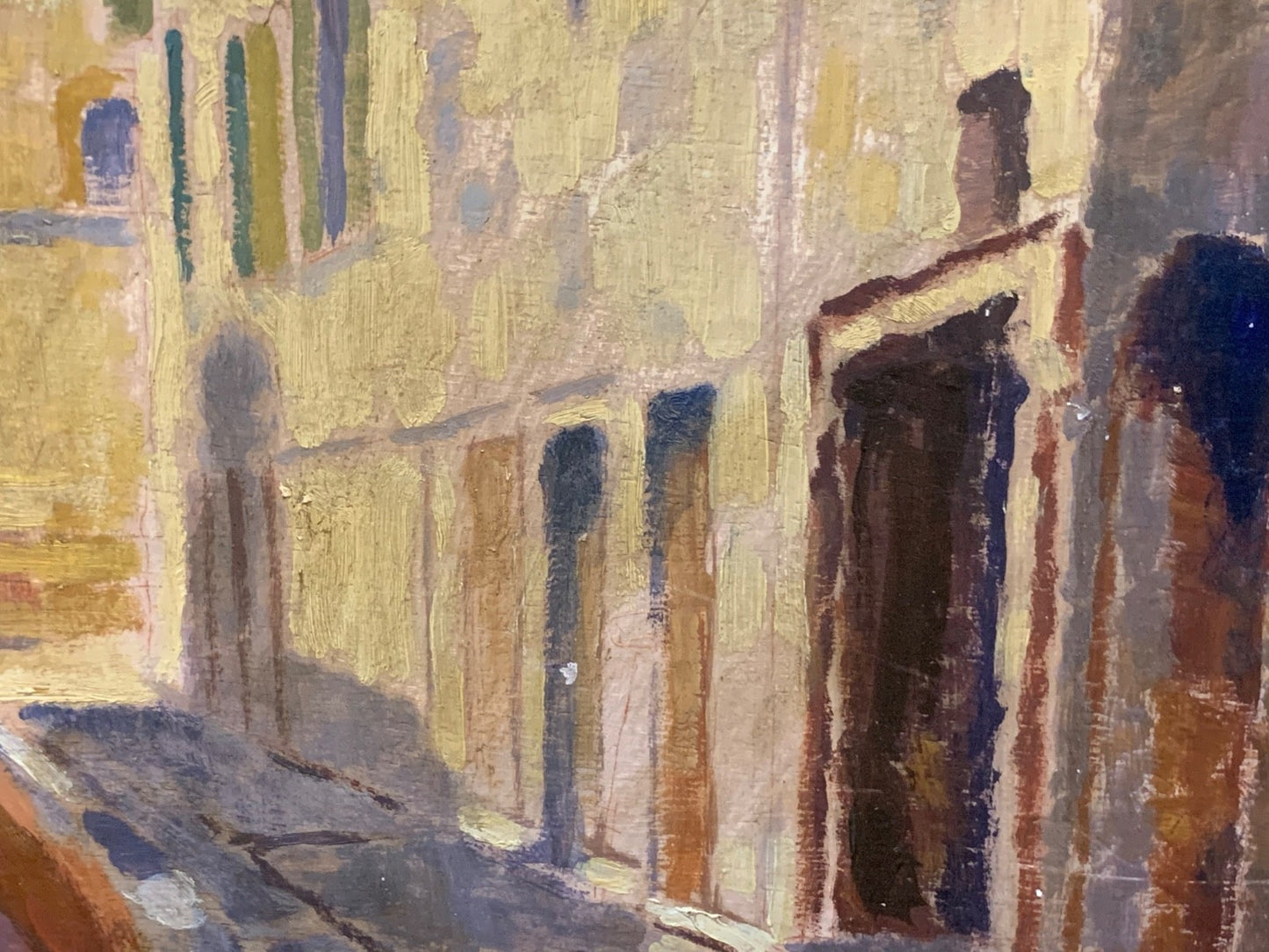 Double-Sided Panel: Street Portrait & Gozitan Landscape - Attributed to Oreste Pizio (Italian, 1879-1938)