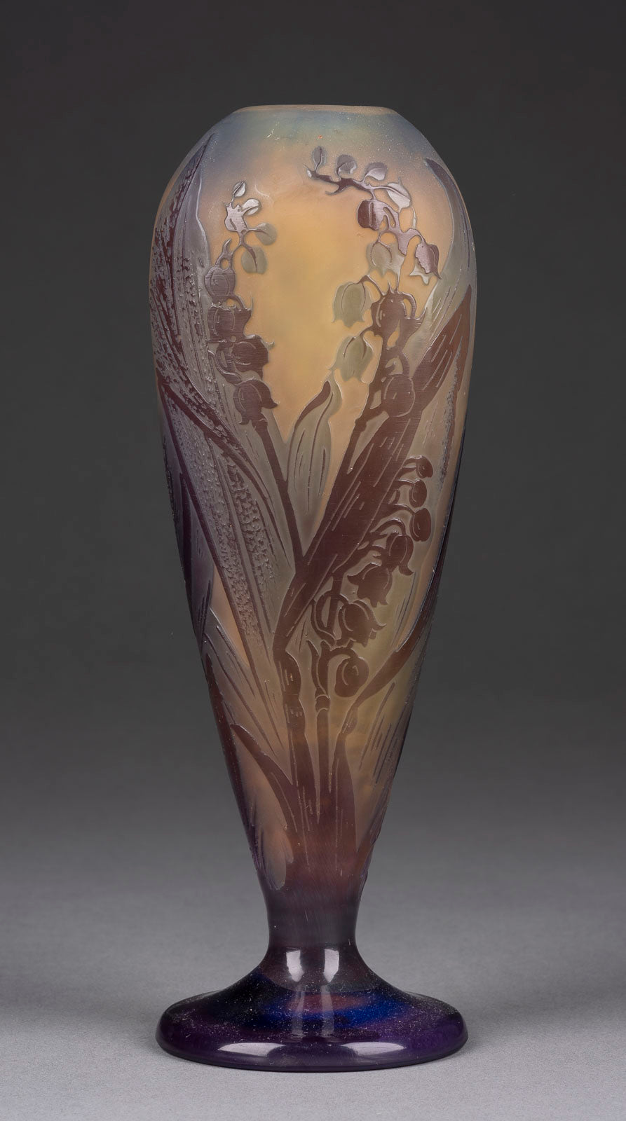 An exquisite ÉMILE GALLÉ (1846 - 1904) Lily of the Valley Vase, Nancy, 1898