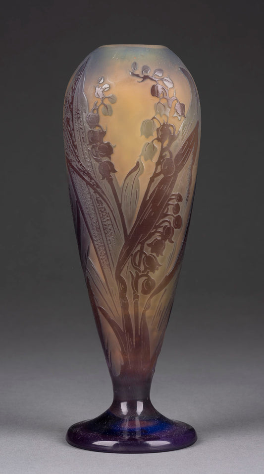 An exquisite ÉMILE GALLÉ (1846 - 1904) Lily of the Valley Vase, Nancy, 1898