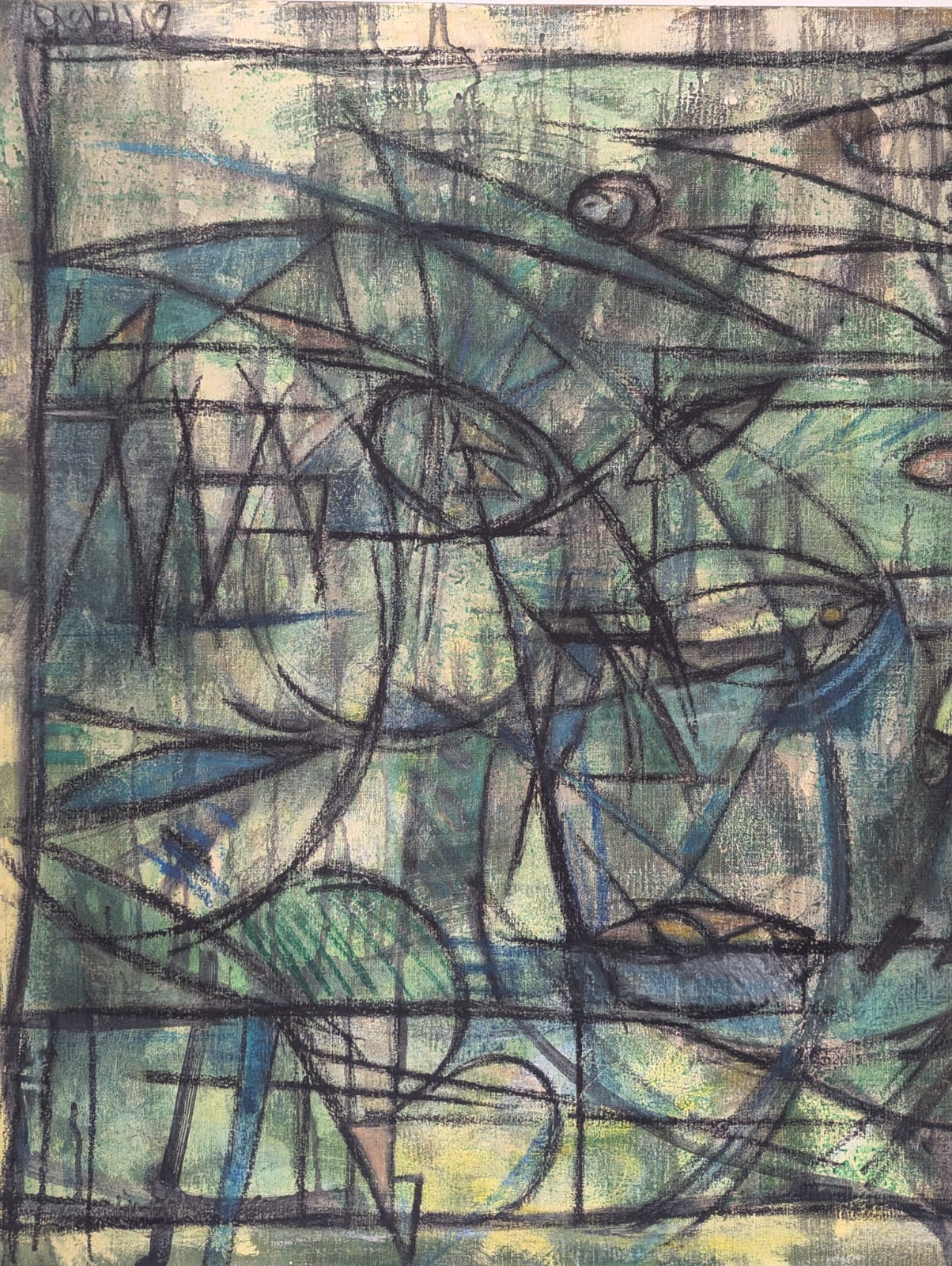 Abstracted Inverted Face - Davida Allen (Australian, b. 1949) | Contemporary Australian Art