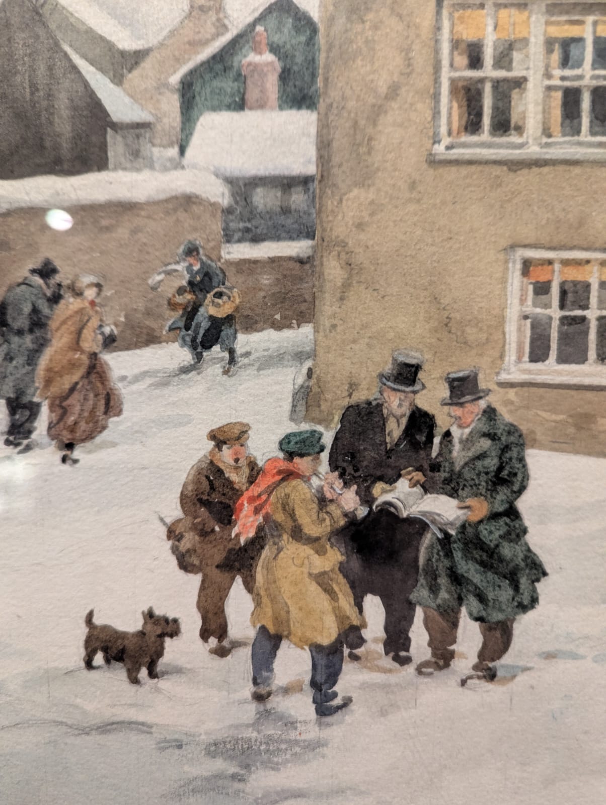 Cartmel Village in Winter - William Grimmond (British, 1884-1952) | English Landscape