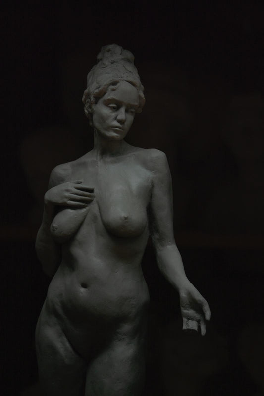 Evanescenza – Contemporary Nude Figurative Sculpture by Andreas Paul Muscat | Hydro Resin on Simulated Marble Base