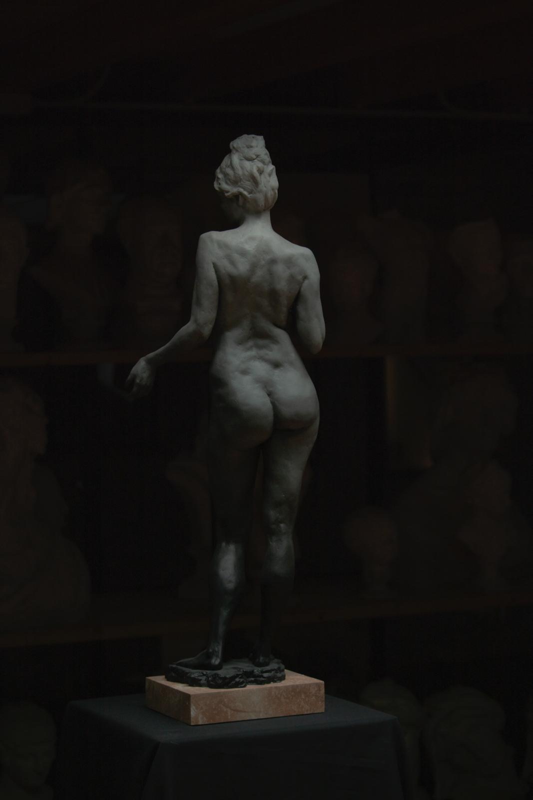Evanescenza – Contemporary Nude Figurative Sculpture by Andreas Paul Muscat | Hydro Resin on Simulated Marble Base