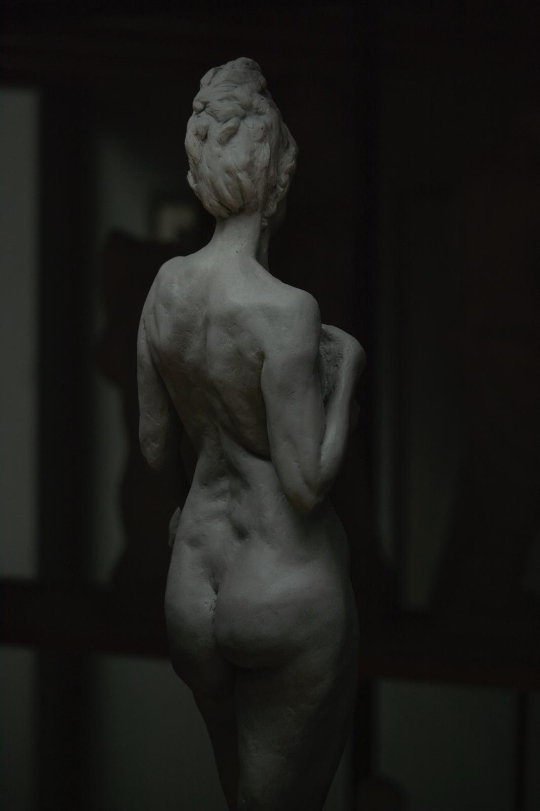 Evanescenza – Contemporary Nude Figurative Sculpture by Andreas Paul Muscat | Hydro Resin on Simulated Marble Base