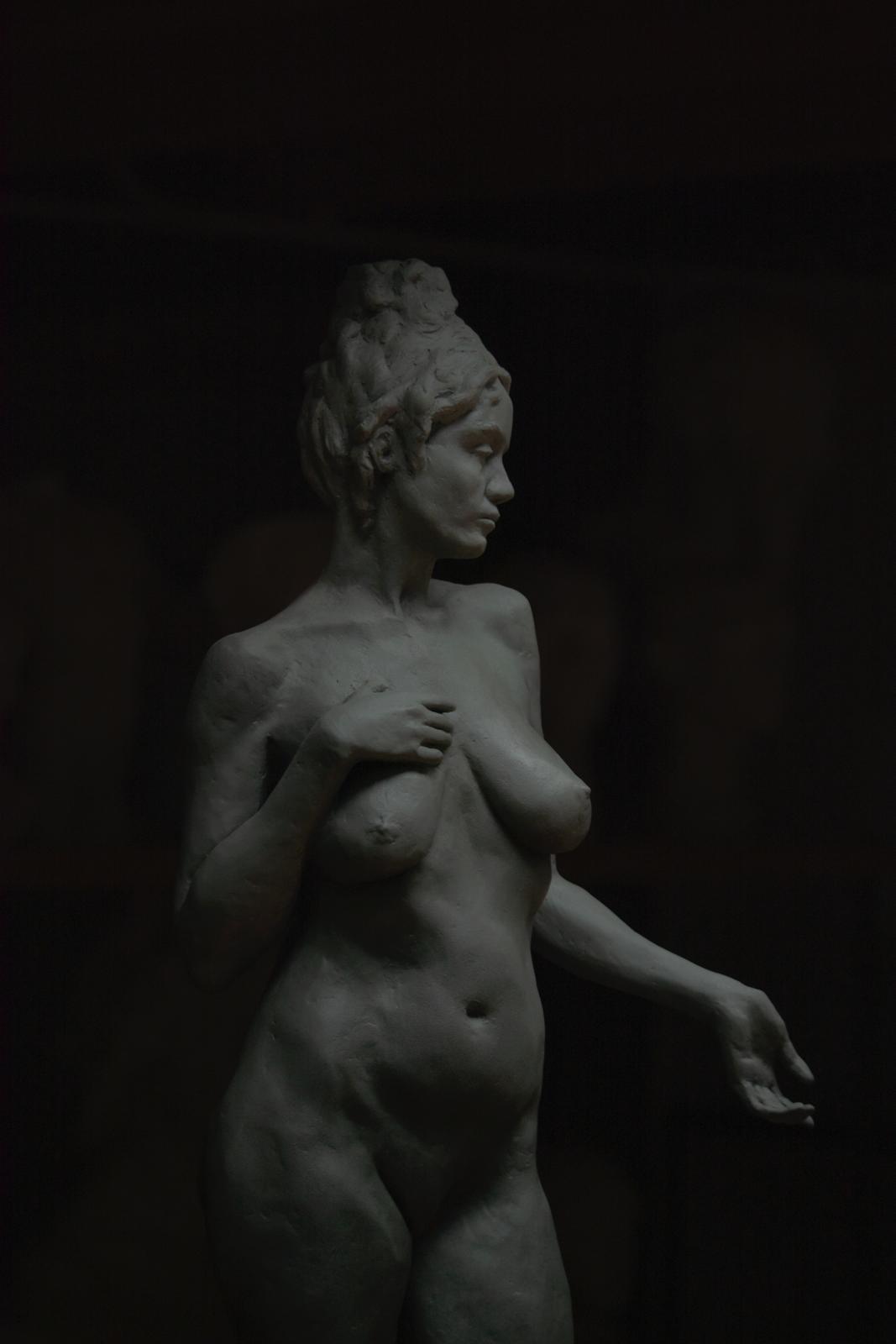 Evanescenza – Contemporary Nude Figurative Sculpture by Andreas Paul Muscat | Hydro Resin on Simulated Marble Base