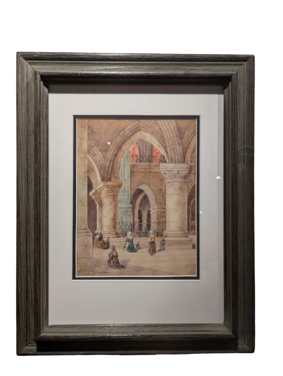 George Bagge, Église Saint-Séverin Interior, French Architectural Watercolour 1899