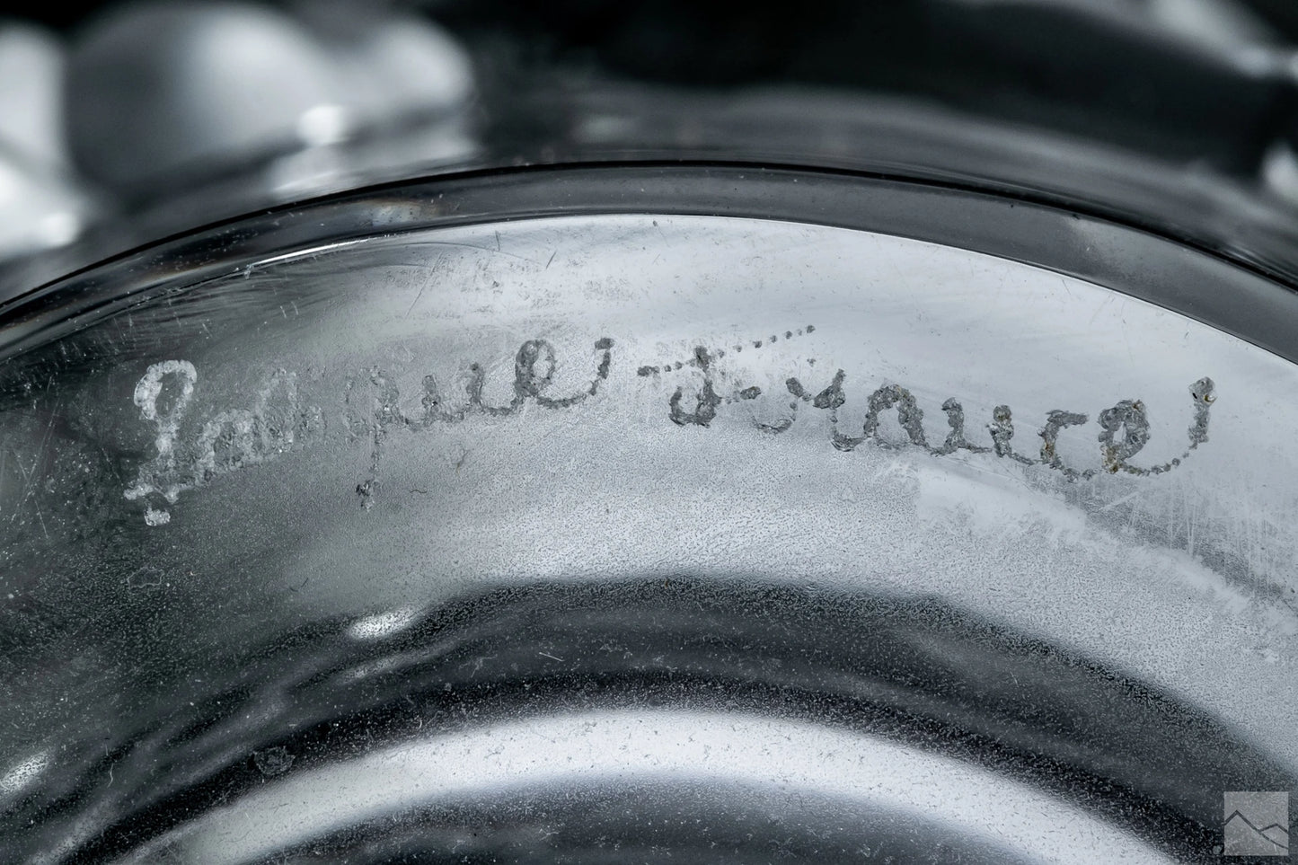 A lovely trio of inscribed Lalique cystal vases all partly with a satin finish