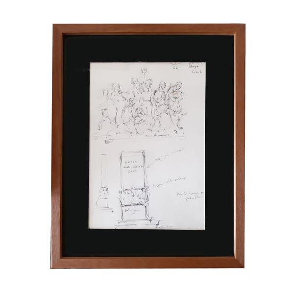 Anton Agius Sketch Public Sculpture 1933-2008 - Maltese Contemporary Drawing